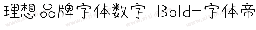 理想品牌字体数字 Bold字体转换